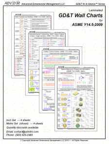 GD&T Four-Piece Wall Chart Set Based on ASME Y14.5-2009 (Metric)